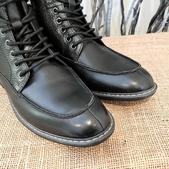NEW Mark Nason Men’s Lace Up Black Boots Size 8 - Picture 9 of 13